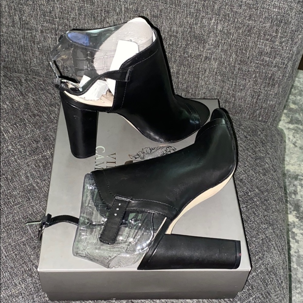 Open-Toe “Vamelia” Heeled Booties